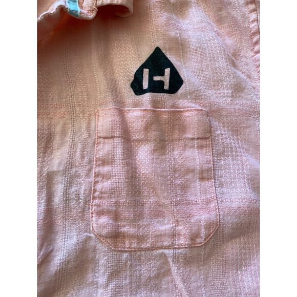 Tommy Bahama Pink Linen Hotel Tango Button Down Short Sleeved Shirt Size M - Picture 2 of 10